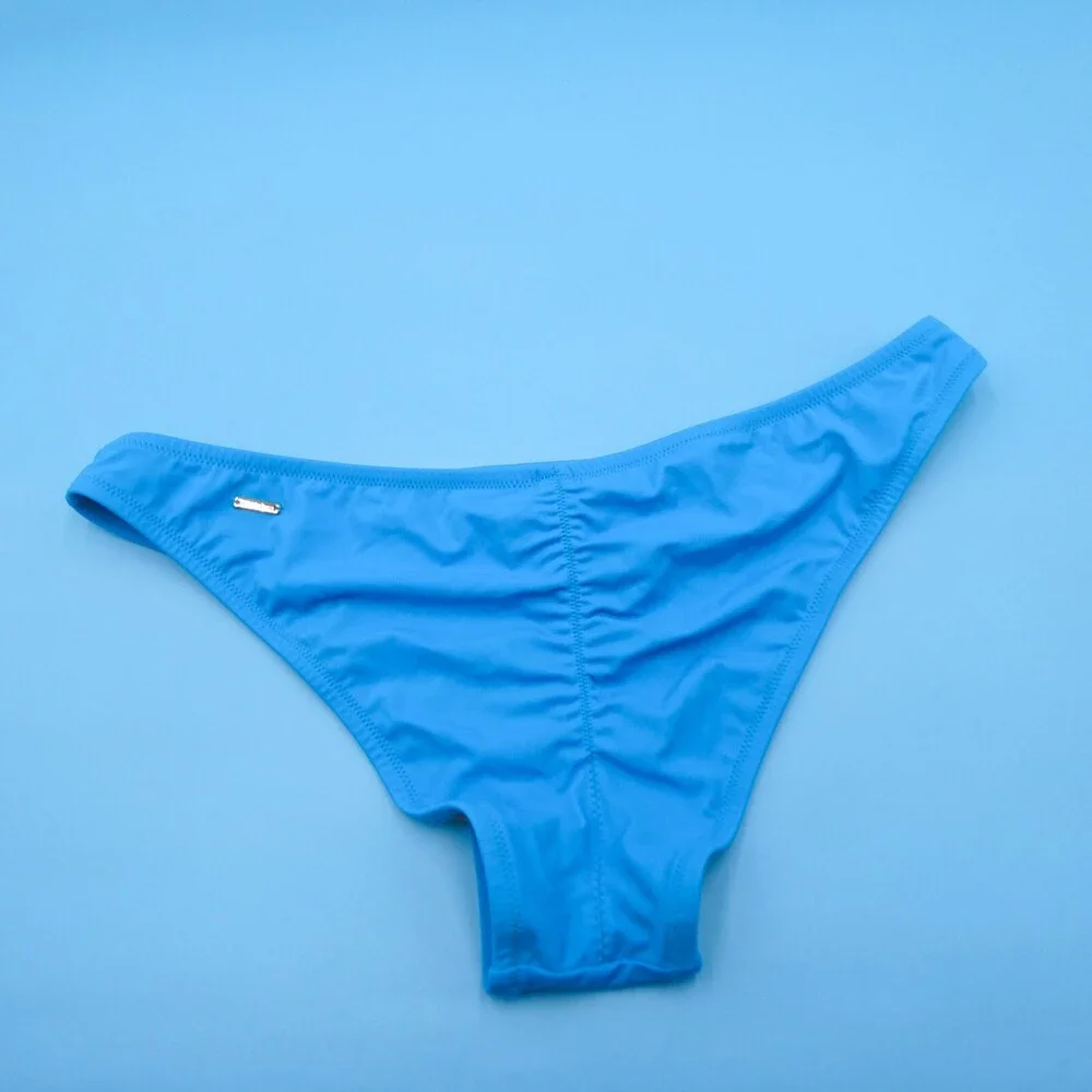 Victorias Secret XL Blue Brazilian Low Rise Bikini Bottom Swimwear Beach‎ Women